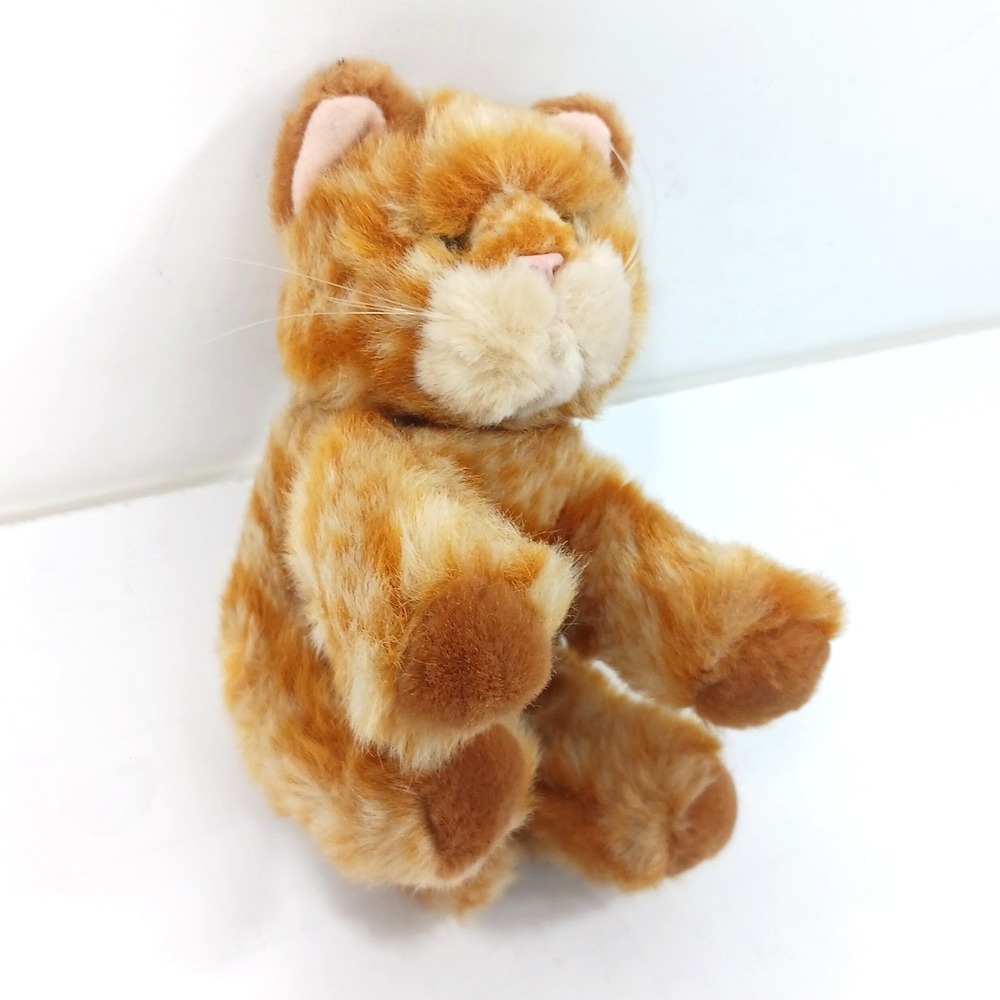 Orange Tabby Cat Plush Stuffed Animal Striped Kitten Toy 6 Inch